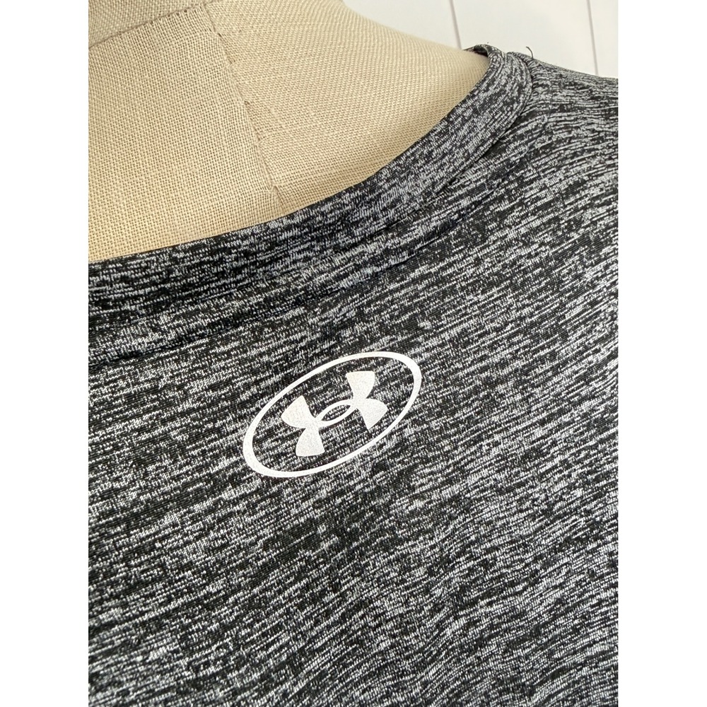 Under Armour Black HeatGear Space Dye V-Neck Tee NWT Womens 2X Loose Fit Shirt - Picture 6 of 8
